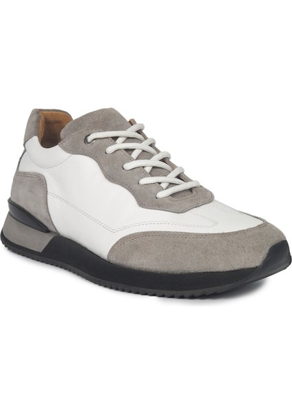 Beyaz Deri Sneakers Erkek Ayakkabı