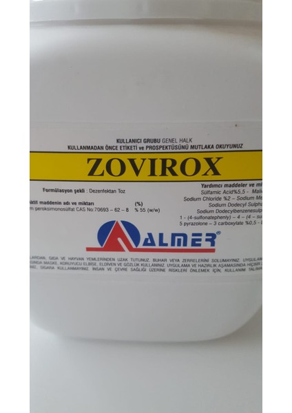 Zovirox 1 kg Dezenfaktan (Ahır ve Çiftlik Dezenfeksiyonunda Etkili Ürün )