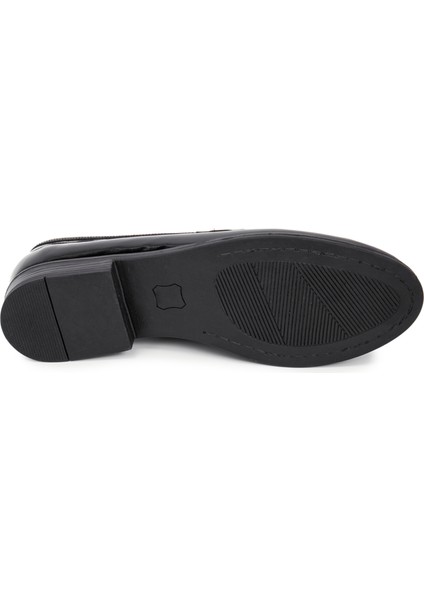 Siyah Deri Klasik Kadın Ayakkabı fırsatları