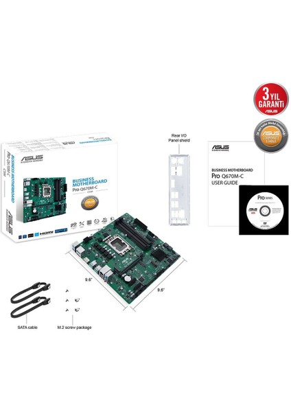 Pro Q670M-C-CSM Intel Q690 LGA1700 Ddr5 4800 2xdp HDMI Çift M2 Usb3.2 Tpm Matx fırsatları