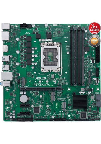 Pro Q670M-C-CSM Intel Q690 LGA1700 Ddr5 4800 2xdp HDMI Çift M2 Usb3.2 Tpm Matx modelleri