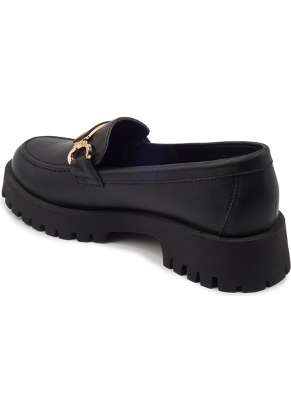 Siyah Deri Loafer Kadın Ayakkabı fiyatları