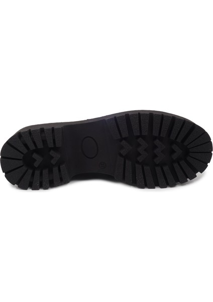 Siyah Deri Loafer Kadın Ayakkabı fırsatları