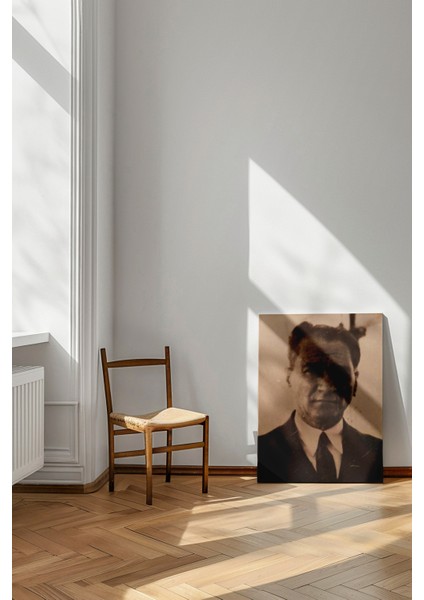 Ulu Önder Atatürk - Kanvas Tablo - Eski Fotoğraf Efektli Atatürk Portresi fırsatları