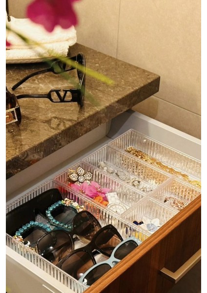 6’lı Şeffaf Çekmece Içi Organizer Seti – Kaydırılabilir Sistem fiyatları