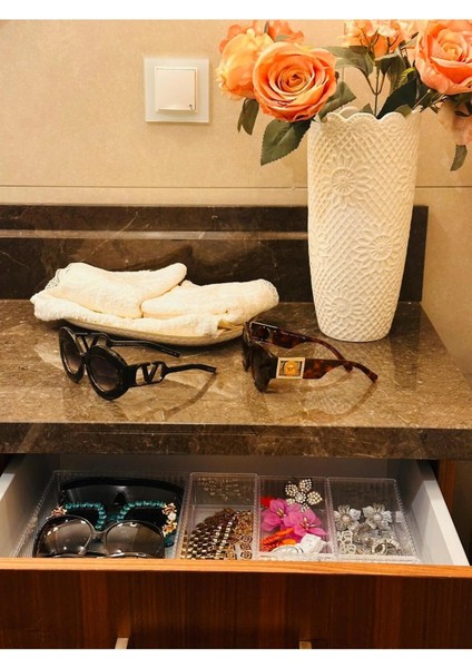 6’lı Şeffaf Çekmece Içi Organizer Seti – Kaydırılabilir Sistem indirimleri