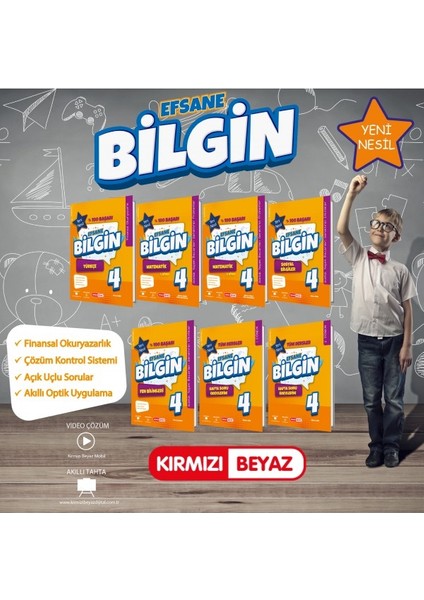 4. Sınıf Yeni Nesil Bilgin Serisi 7li Set + Telefon Standı