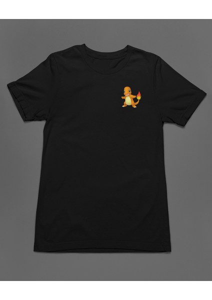 Pokemon Pikachu Charmander Unisex Tişört T-Shirt