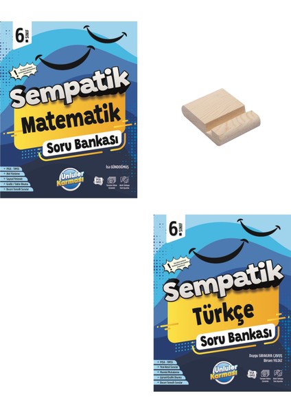 6. Sınıf Sempatik Matematik ve Türkçe Soru Bankası + Telefon Standı