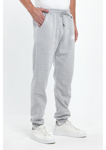 Stüssy Baskılı Regular Kışlık 3 Iplik Şardonlu Beli ve Paçası Lastikli Gri Jogger Eşofman Altı modelleri