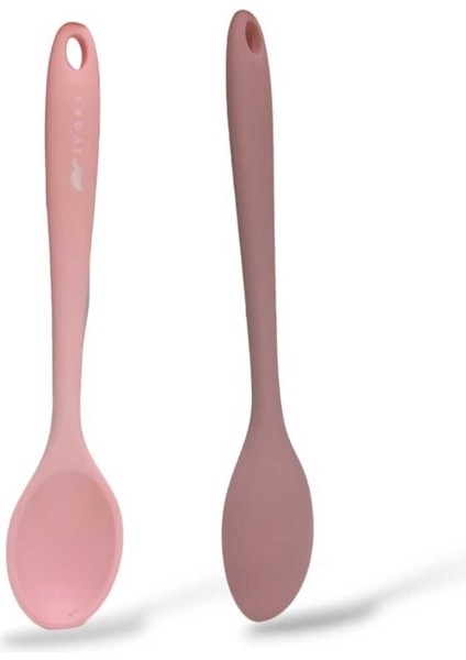 Ivory Silikon Yemek Kaşığı Pembe (27,5 Cm) 1 Adet