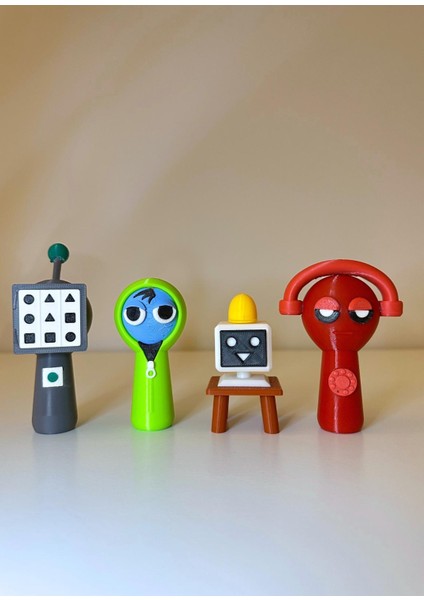 Sprunki 4lü Luxury Figür Oyuncak Set/boyasız/7-8cm