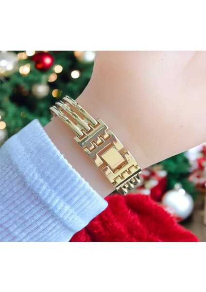 Modern Tiffany Kadın Çelik Kelepçe Desenli Kol Saati fiyatları