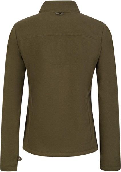 Cara Kadın Tam Fermuarlı İnce Polar Sweatshirt Haki