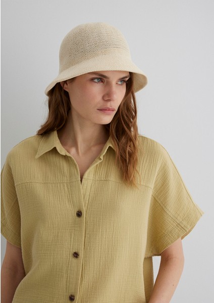 Bej Hasır Bucket Şapka 1910080-70185