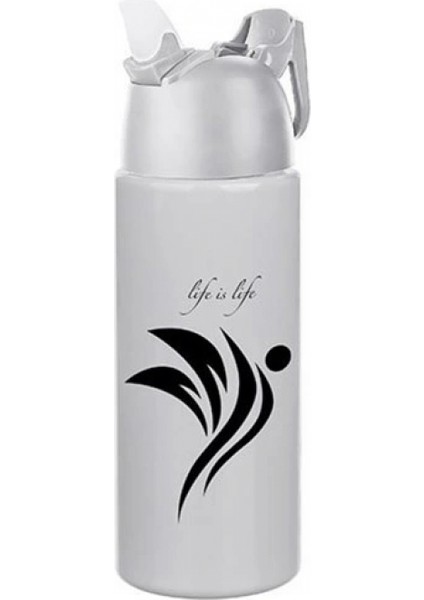 Kilitlenebilen Matara Güvenlikli Suluk Sporcu Matarası Spor Su Şişesi Içecek Şişesi 700ML (4887)