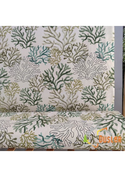Yeşil Mercan Desenli Su ve Leke Itici Panama Keteni Küçükçalık Premier Duck Kumaş Bezi 100X180 fiyatları