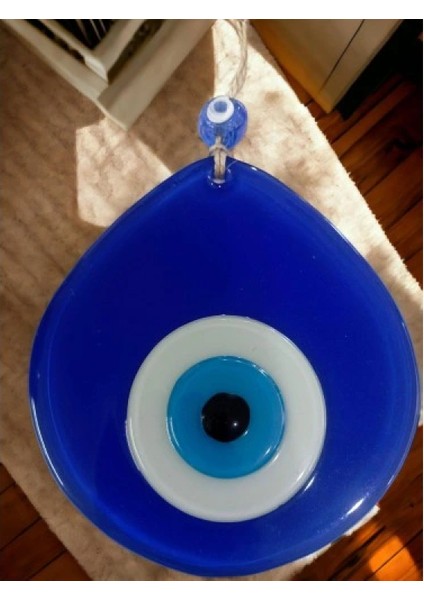 Mavi Nazar Boncuklu Mavi Renk Nazar Boncuklu Damla Desen El Yapımı Duvar Süsü indirimleri