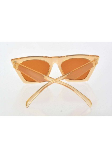Şeffaf Sarı Çerçeve Cat Eye Kadın Güneş Gözlüğü - Moda Gözlük modelleri