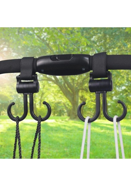 2li Bebek Arabasına Uyumlu Cırtlı Eşya Taşıma Aparatı 360 Derece Dönebilen Plastik Kanca (4887) indirimleri