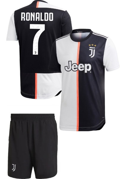 Ronald0 7 Numara 2019/2020 Sezon Iç Saha Juventus Futbol Çocuk Forması 2'li Set