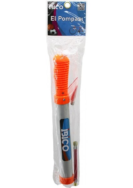 Mini El Pompası Bisiklet - Top 29.5cm Metal Çubuk - Pls.gövde - Sap Pompa Hortum - Top Iğne - Uç (4887)