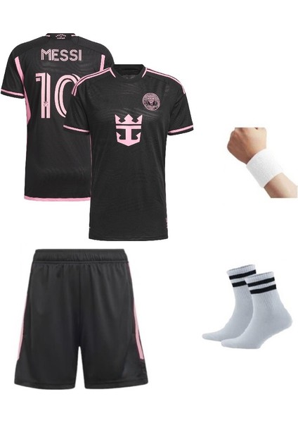 Inter Miami Messi Futbol Çocuk Forması 4'lü Set Çorap+Bileklik Hediyeli