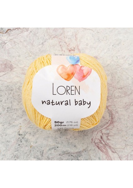 Loren Natural Baby Sarı El Örgü Ipi - R086 - 33942