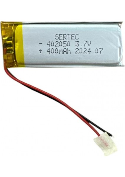 402050 3.7V 400MAH Li-Polymer Pil DEVRELI/1.5A