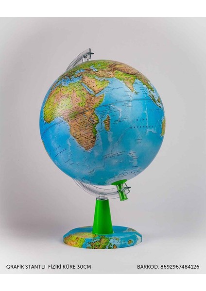 48412 Grafik Stantlı Fizik Küre 30CM