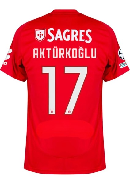 Benfica K.aktürkoğlu Kırmızı 2025 Sezon Futbol Çocuk Forması 4'lü Set Çorap+ Bileklik Hediyeli fiyatları