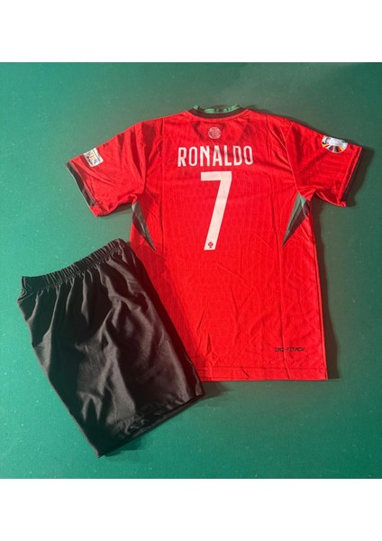 Portekiz KIRMIZI2025 Sezon Ronaldo Milli Takımın Forması 7 Numara 2'li Set Forma + Şhort fiyatları