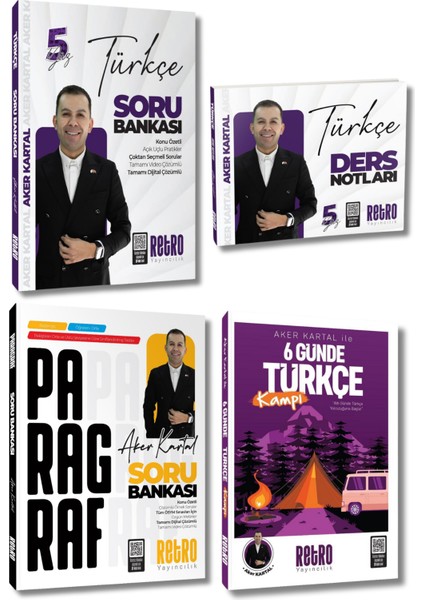 2026 Kpss Aker Kartal Türkçe Paragraf Kampı Soru Bankası Çözümlü Ders Notu Retro Yayıncılık fiyatları