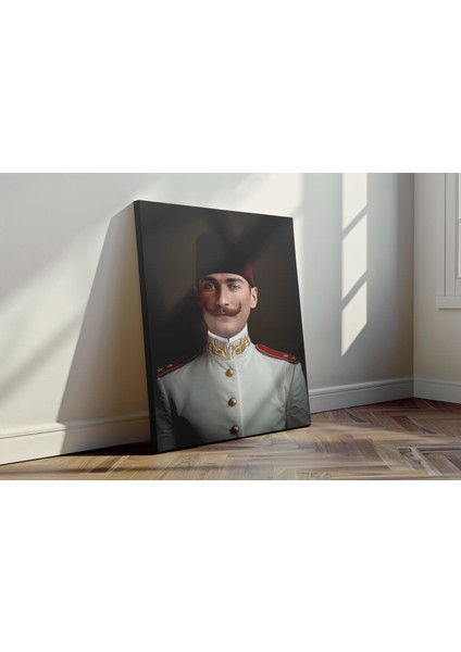 Askeri Deha - Kanvas Tablo - Koyu Fon Üzerinde Atatürk Retro Portresi fırsatları