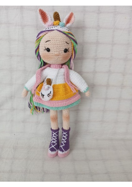 Amigurumi Unıcorn Bebek Organik Oyuncak Bebek