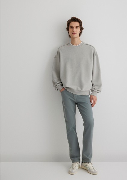 Martin Gölge Gri Comfort Gabardin Pantolon 0037880922