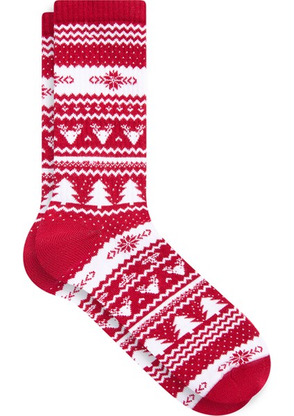 Yılbaşı Temalı Kırmızı Çorap 0911262-32421