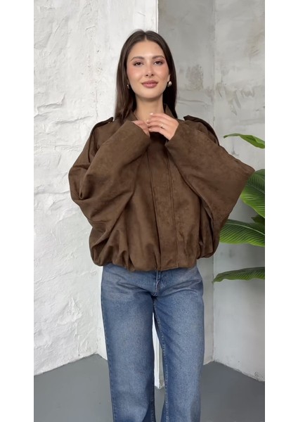 Premium Oversize Süet Bomber Ceket fiyatları