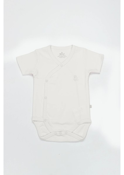 Bistyle Organik Natural Basic Style Kruvaze Yarım Kol Body BS17101 Ekru