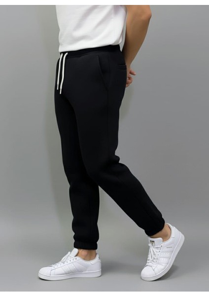 Kışlık 3 Ip Şardonlu Lastik Paça Tam Kalıp Eşofman Altı modelleri