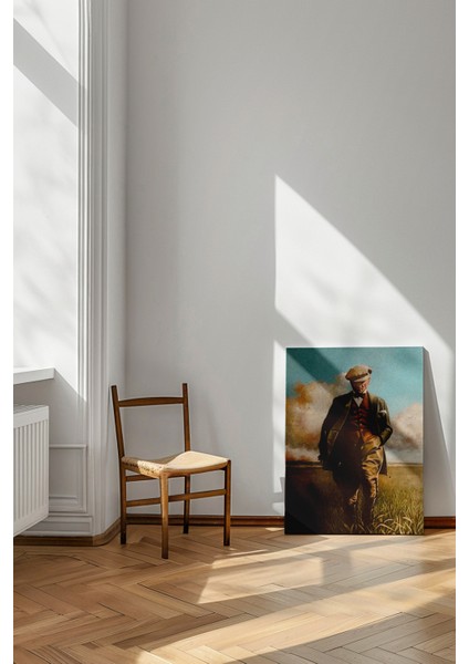 Büyük Önder Atatürk'ün Kasketli Yürüyüşü - Kanvas Tablo - Vintage Sanat Duvar Dekoru modelleri