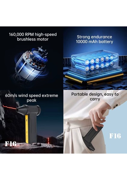 F-16 Güçlü Elektrikli Fan Hava Toz Üfleyici fırsatları