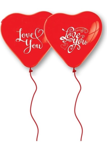 I Love You Baskılı Kalp Balon Adet Seçenekli fiyatları