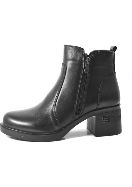 25.2700 Hakiki Deri Siyah Kalın Topuklu Kadın Bot fiyatları