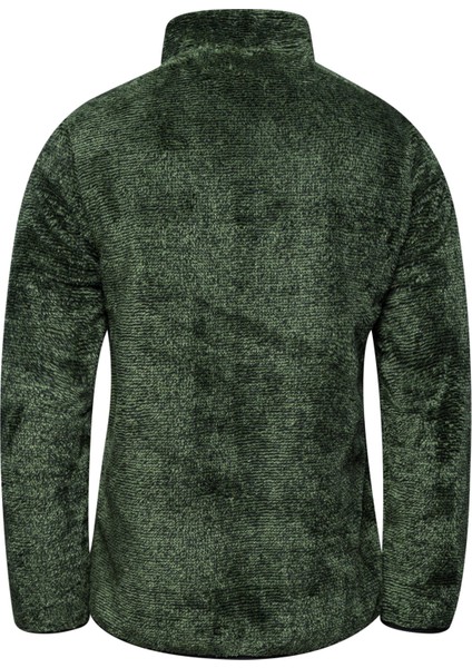 Siena Erkek Tam Fermuarlı Çizgili Polar Yeşil