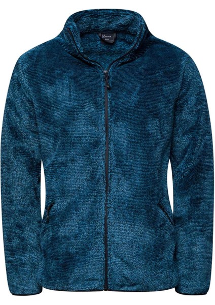 Siena Erkek Tam Fermuarlı Çizgili Polar Lacivert