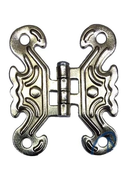 Dekoratif Sac Kelebek Menteşe - Küçük, Nikel, 100 Adet ( Lisinya )