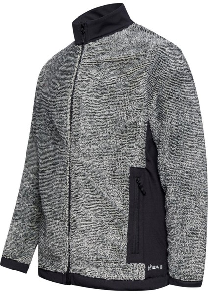 San Diago Erkek Tam Fermuarlı Çizgili Polar Kemik