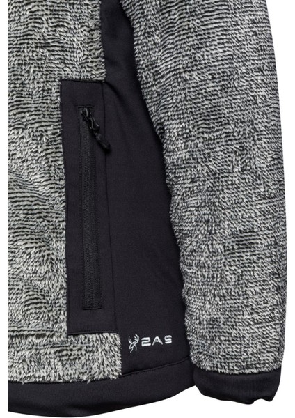 San Diago Erkek Tam Fermuarlı Çizgili Polar Kemik