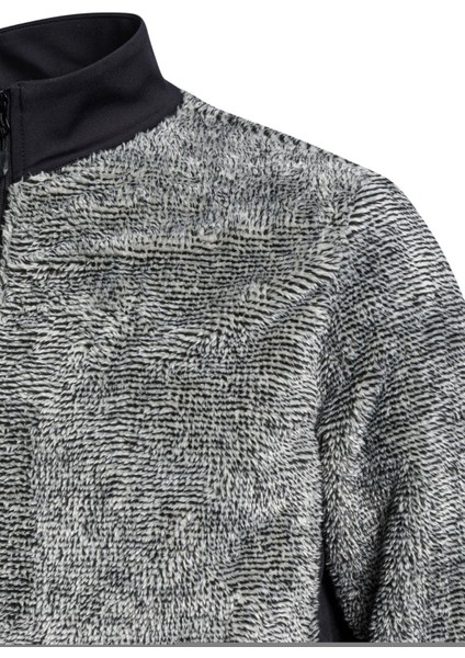 San Diago Erkek Tam Fermuarlı Çizgili Polar Kemik